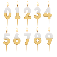 Load image into Gallery viewer, a birthday-themed table setup featuring decorative candles and cake