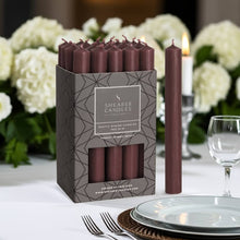 Load image into Gallery viewer, Burgundy Red Rustic Baton Dinner Candle