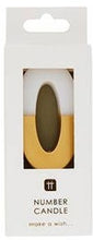 Load image into Gallery viewer, Gold and White number 0 candle