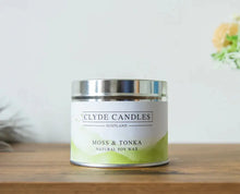 Load image into Gallery viewer, Moss and Tonka Scented Candle Tin