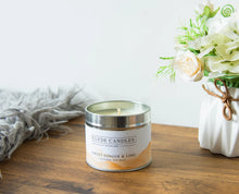 Load image into Gallery viewer, Sweet Ginger and Lime Scented Candle Tin