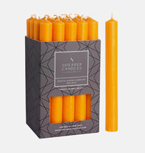 Load image into Gallery viewer, Mango Orange 8 inch Rustic Baton Dinner Candles by Shearer Candles