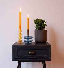 Load image into Gallery viewer, Mango Orange 8 inch Rustic Baton Dinner Candles by Shearer Candles