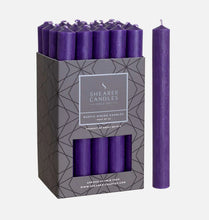 Load image into Gallery viewer, Purple Rustic Baton Dinner Candle