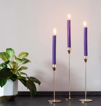 Load image into Gallery viewer, Purple Rustic Baton Dinner Candle