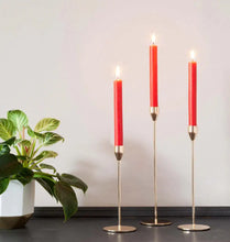 Load image into Gallery viewer, Red Rustic Baton Dinner Candle