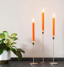Load image into Gallery viewer, Sunset Orange Rustic Baton Dinner Candle