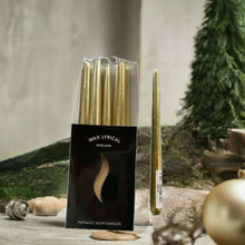 Load image into Gallery viewer, Taper Metallic Gold Dinner Candle