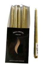 Load image into Gallery viewer, Taper Metallic Gold Dinner Candle
