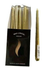 Load image into Gallery viewer, Taper Metallic Gold Dinner Candle
