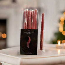Load image into Gallery viewer, Taper Metallic Red Dinner Candle