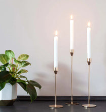 Load image into Gallery viewer, Pure White Rustic Baton Dinner Candle