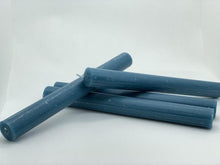 Load image into Gallery viewer, Teal Blue 8 inch Rustic Baton Dinner Candles by Shearer Candles
