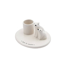 Load image into Gallery viewer, Let It Snow Polar Bear Ceramic Candle Holder – Gift Boxed

