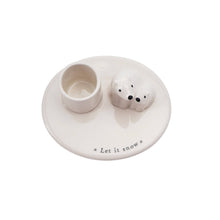 Load image into Gallery viewer, Let It Snow Polar Bear Ceramic Candle Holder – Gift Boxed
