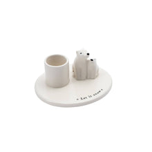 Load image into Gallery viewer, Let It Snow Polar Bear Ceramic Candle Holder – Gift Boxed
