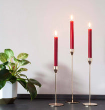 Load image into Gallery viewer, Burgundy Red Rustic Baton Dinner Candle
