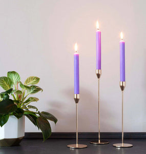 Rustic Baton Dinner Candle - Lilac