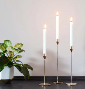 Pure White Rustic Baton Dinner Candle