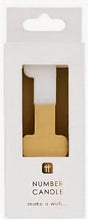 Load image into Gallery viewer, White and Gold Number Candles
