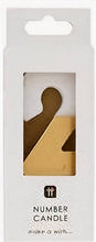 Load image into Gallery viewer, White and Gold Number Candles
