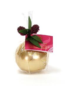 Brushed Gold Ball Candle