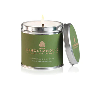 Ethos Rosemary and Bay Leaf Scented Candle Tin