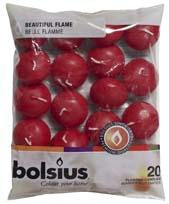 Floating Wine Red Candles  - Bag of 20