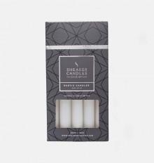 Pure White Rustic Baton Dinner Candle