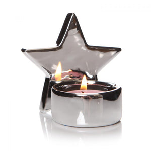 Silver Reflective Star Tealight Holder