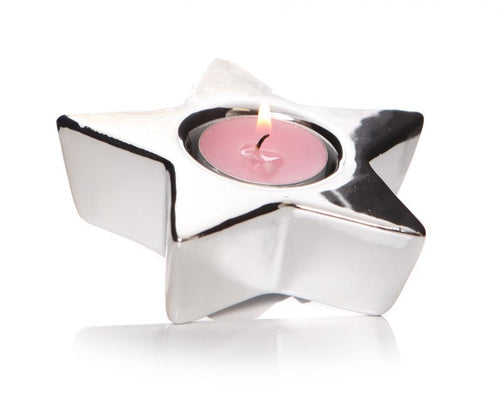 Silver Star Tealight Holder