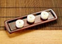 Tealight Holder - Mahogany Effect